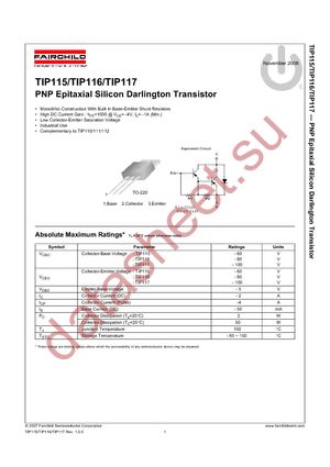 TIP116TU datasheet  